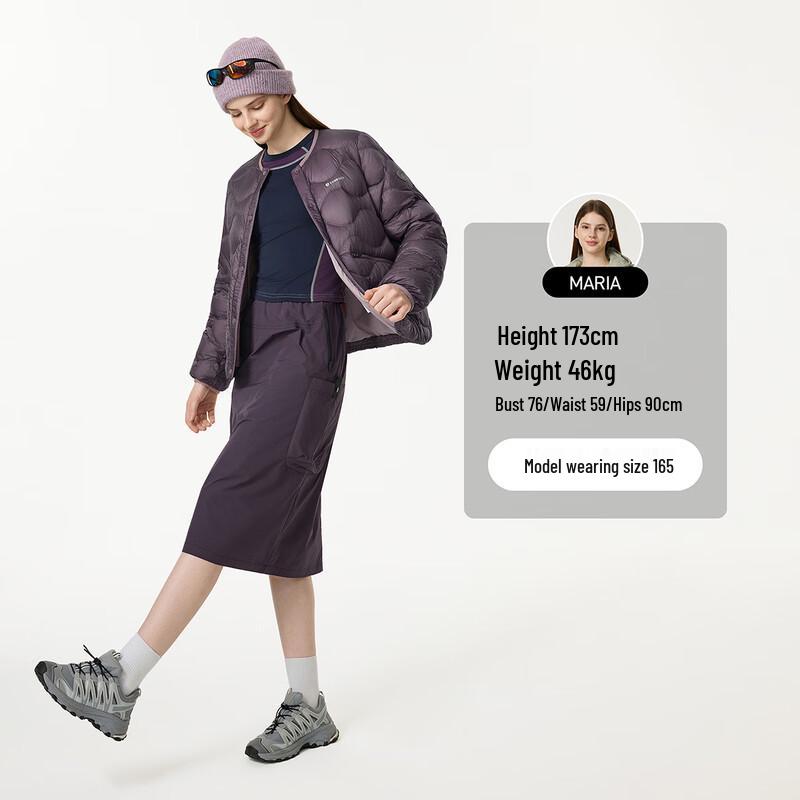 Tanboer Women's Collarless Lightweight Short Down Jacket TB5330270D