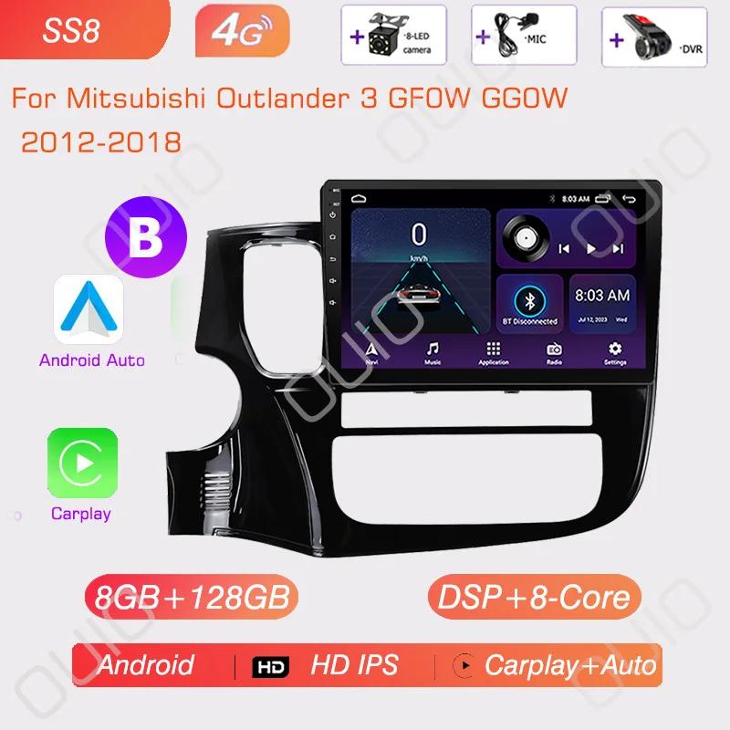 Radio Android13 Carplay Pentru Mitsubishi Outlander 3 GF0W GG0W 2012 2013-2018 Stereo Auto Player Multimedia Android Auto GPS Navi
