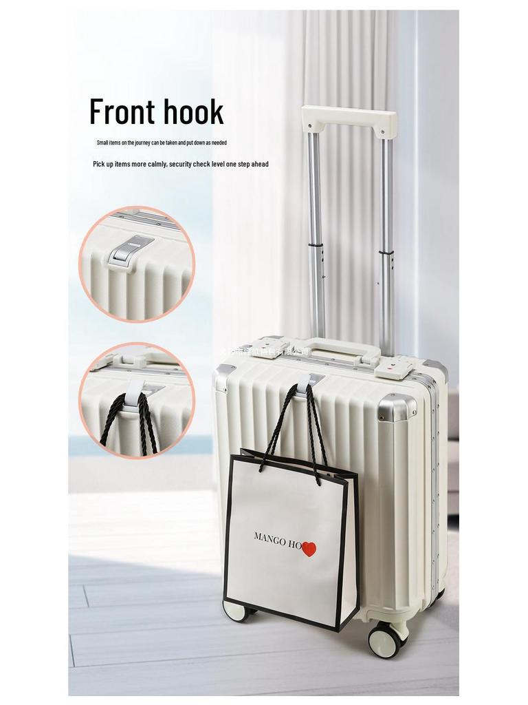 18-inch Lightweight Carry-On Suitcase for Men and Women - Airline Approved, Horizontal Design with Lockable Trolley.