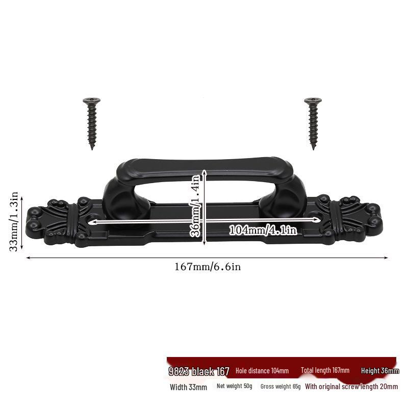 Heavy Duty Black Metal Barn Door Handle for Sliding & Wooden Doors