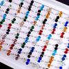10 pezzi nuova moda quadrato tridimensionale cristallo vetro mano gioielli anello diamante indice anello