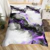 Purple Marble Gilt Series Down Quilt Set Bedding Digital Printing Three-Piece Set