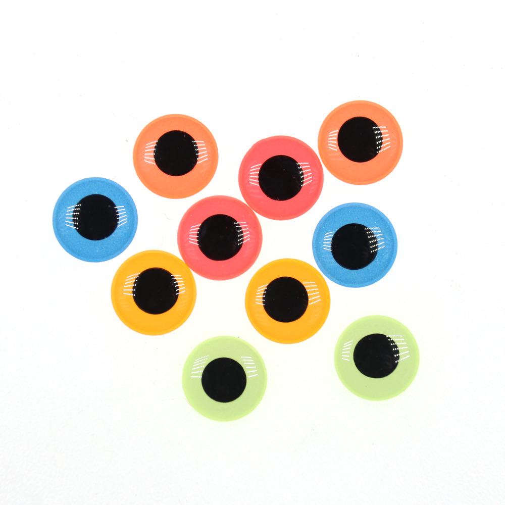 50PCS Glow In The Dark 3D Fish Eyes Fly Tying Sea Fishing Jigs Night Fishing Lure Making Accessories Luminous Material