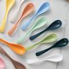 PP Material Soup Spoon, Long-handled Porcelain-like Soup Spoon, Household and Restaurant Ramen Spoon, Plastic Spoon