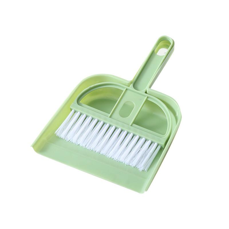 1SET Mini Desktop Broom Dustpan Set Car, Broom Broom Hair Garbage Shovel Small Broom Broom Keyboard Brush