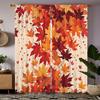 2 st Gardiner med höstlövsmönster   polyestertyg   maskintvättbara   lämpliga för sovrums- och vardagsrumsdekoration