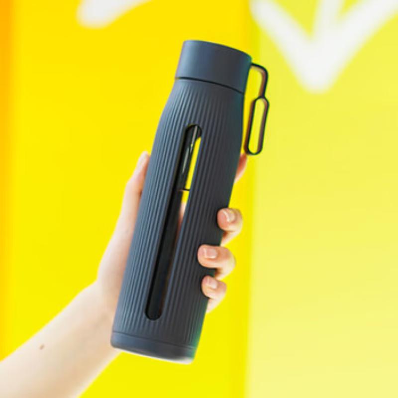 LocknLock Double-Layer Heat-Resistant Glass Bottle with Handle