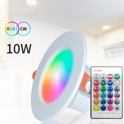 RGB LED stropné svietidlo AC 10W/15W stropné svietidlo AC 110V 220V stmievateľné stropné svietidlo zapustené bodové LED svietidlo s infračerveným diaľkovým ovládaním