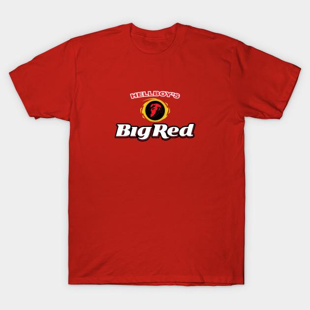Men Black Print T-shirt Big Red No-Cut Transfer Paper Print Cotton Tshirt S красный