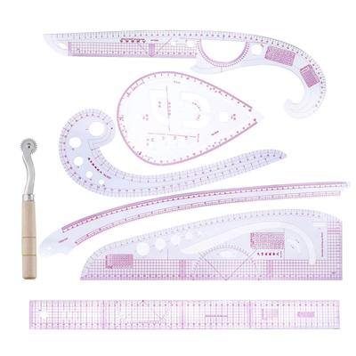 9pcs Sewing French Curve Ruler Measure Dressmaking Tailor Drawing Template Craft Tool Set Costura  Sewing Machine Accessories