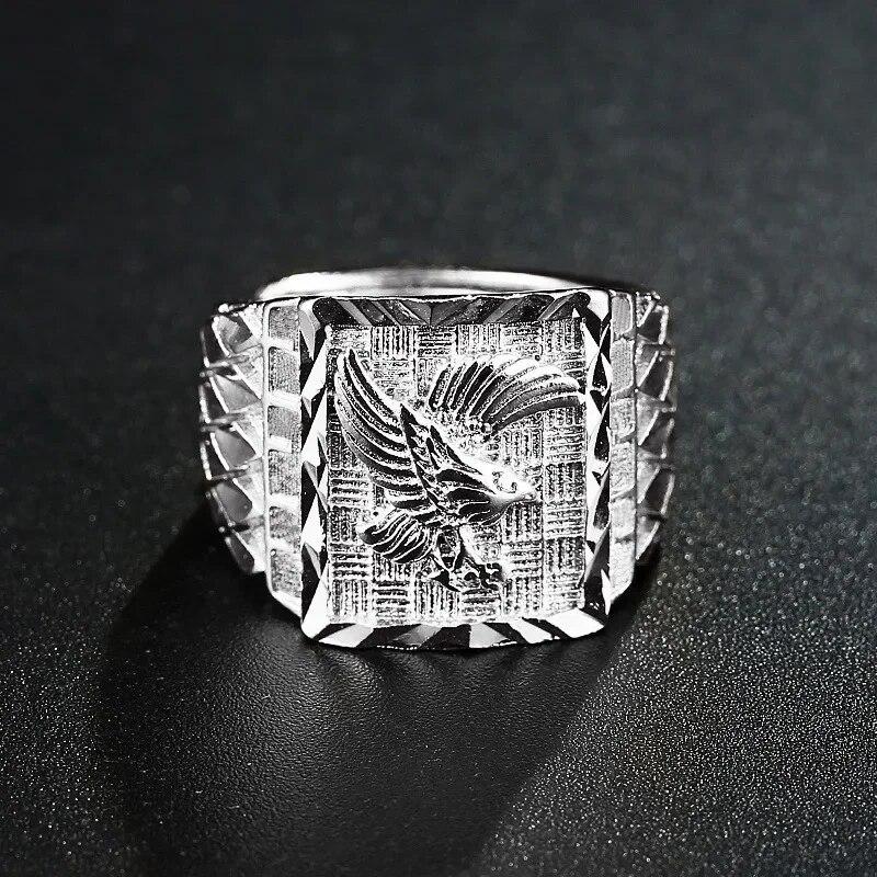 Domineering Metal  Men's Ring Punk Style Enamel Animal Male Rings Jewelry Hand Accessories