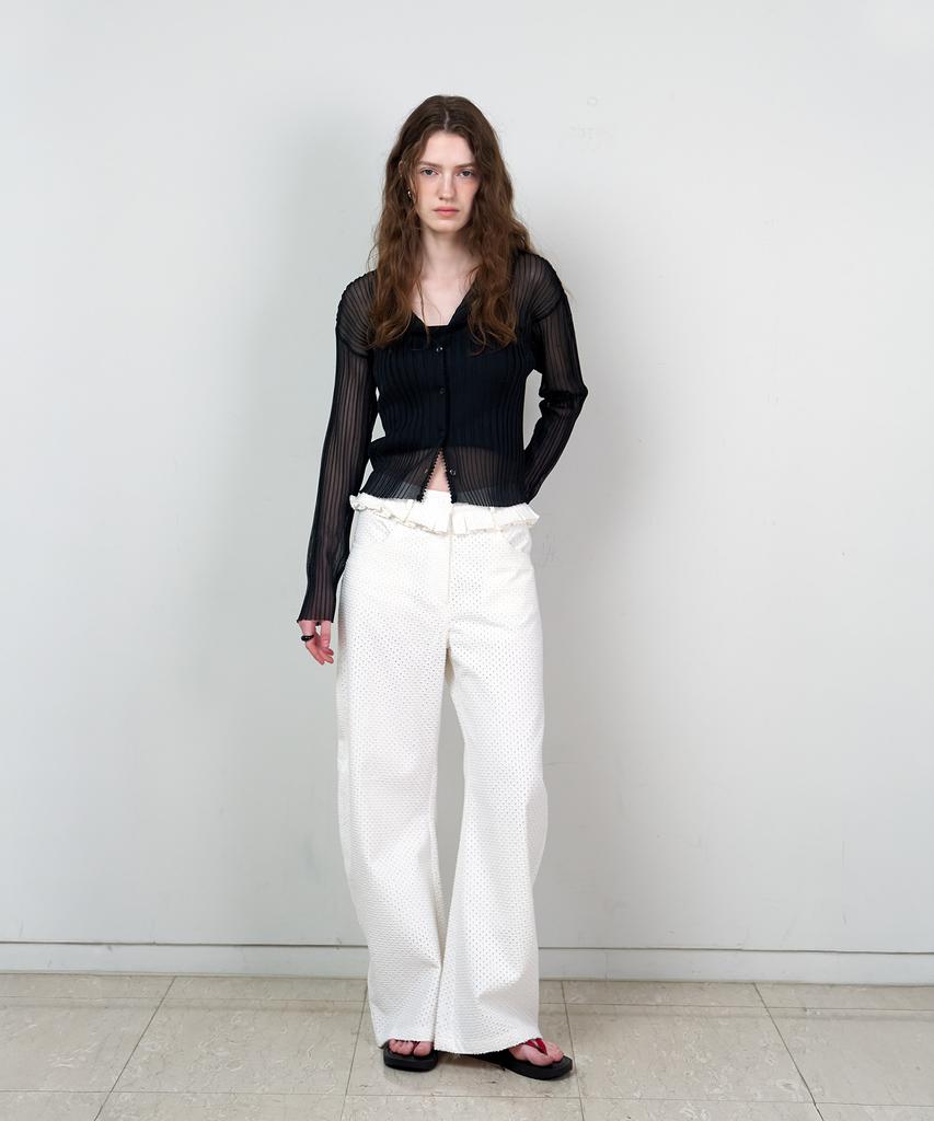 Seuleubi Punching Frill Round Pants