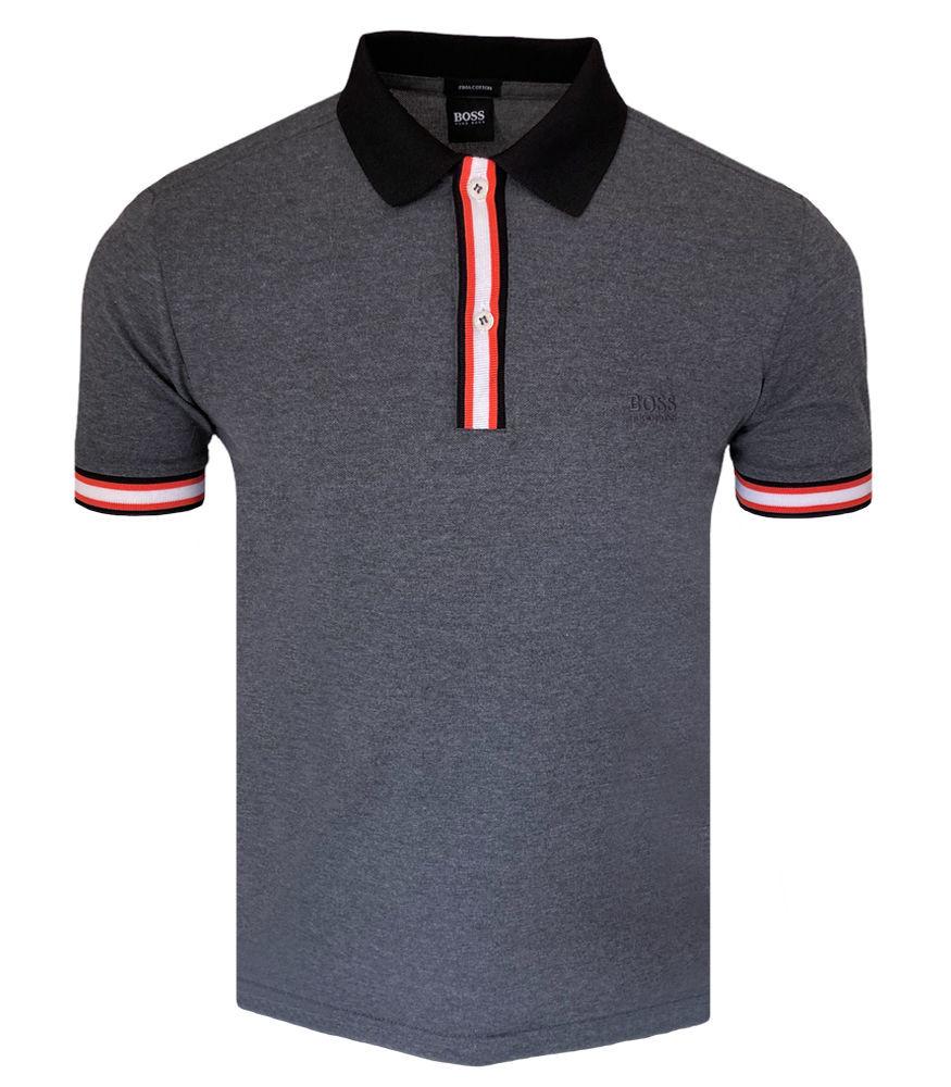 

Мужская рубашка поло Hugo Boss Polo HB008 темно-серая