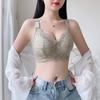 Summer Bra Women's Thin Bra Women's Underwire Bra Gathered Chest Gathered Accessory Bra Plus Size Bra