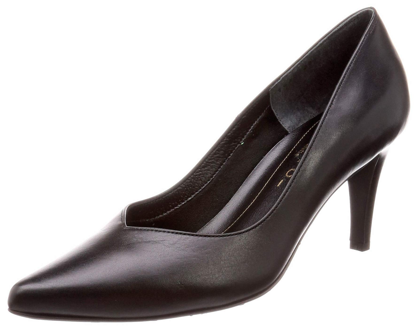 

Melmo Women s Pointed Toe V-Cut Pumps 7638, Black, Size 24cm, 2E