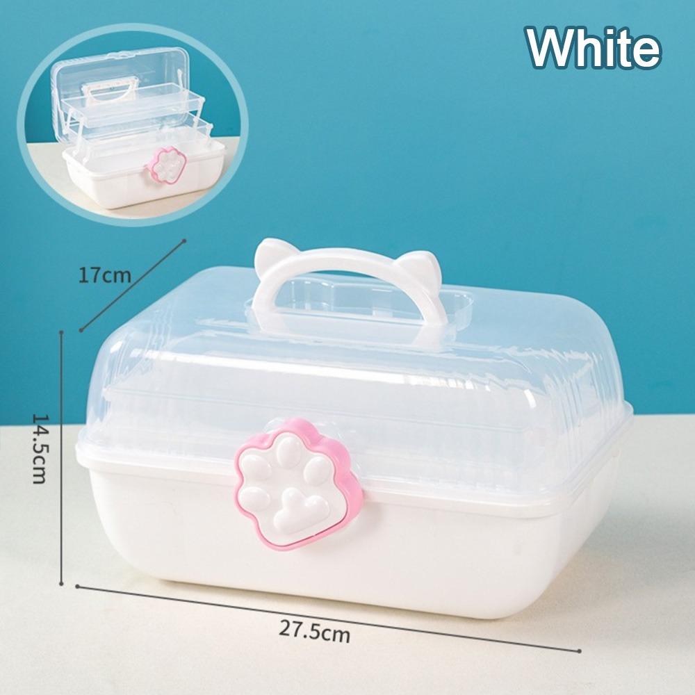 Three-layer Stationery Box Large Capacity Toy Box New Nail Art Organizer