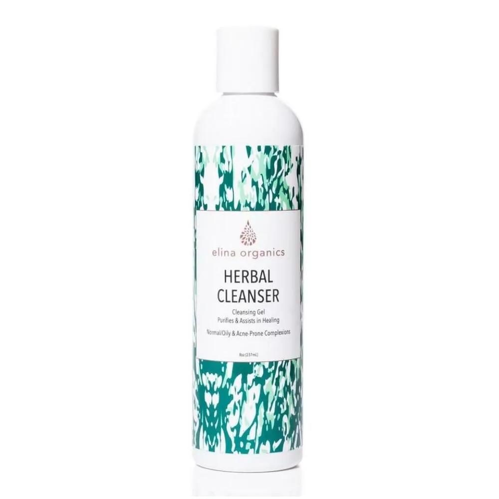 

Elina Organics Herbal Cleanser 226.8g (8 oz) - Gentle face wash for all skin types containing burdock root spirulina