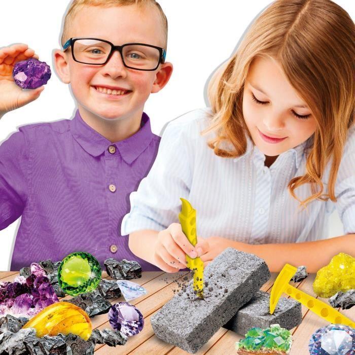 Découverte des minéraux - Kit Scientifique - I'M A GENIUS POCKET - Bloc à creuser