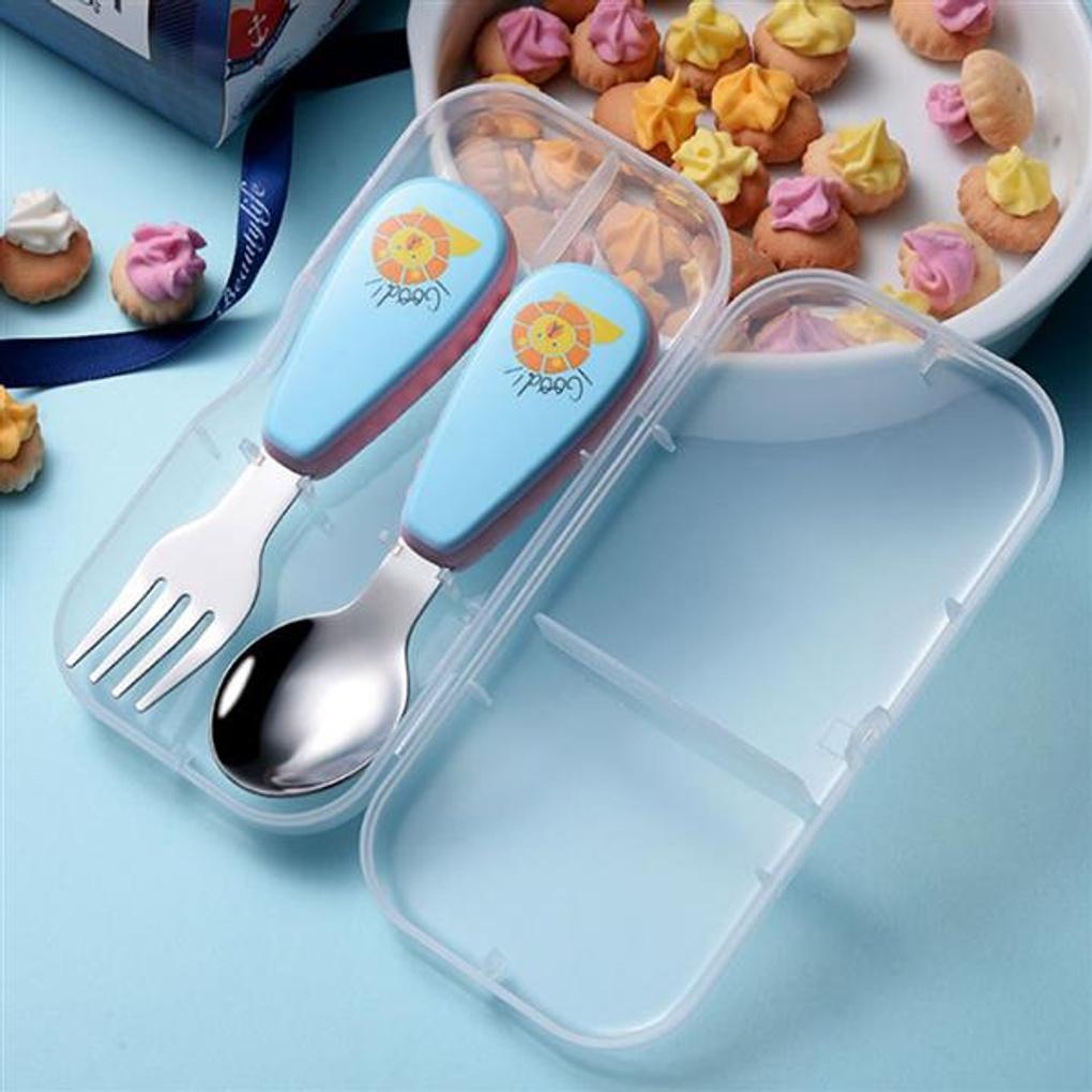 Baby Spoon and Fork set/Children's Spoon and Fork Set with Character Spoon