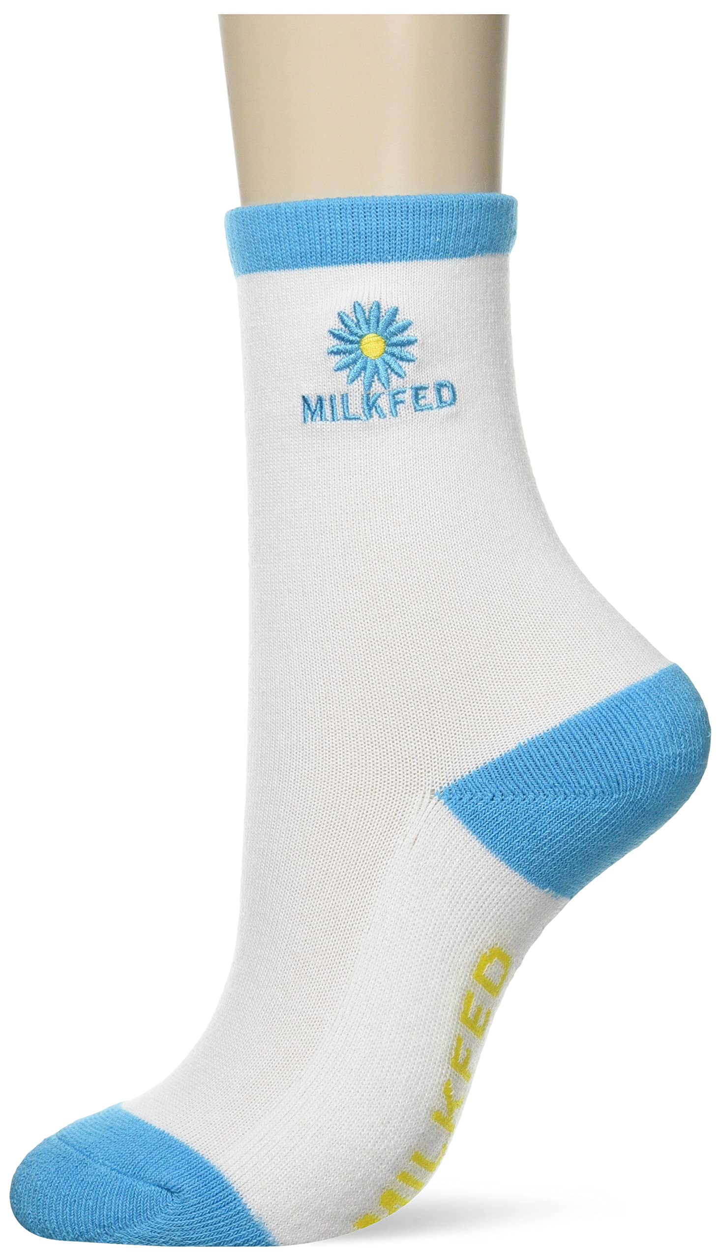 

Milkfed Flower Embroidery Casual One Size Women s Socks, White, белый