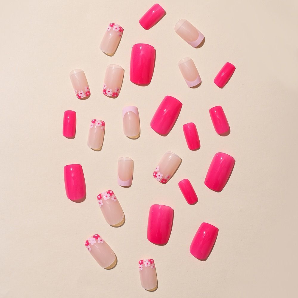Nail Tips DIY Press On Nails Fake Nails Square Head French Wearable