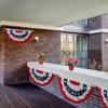 USA Pleated Fan Flag American US Bunting Flag 45x90cm/90x180cm Red White And Blue Buntings Decoration July Fourth Outside Decor