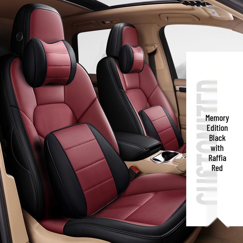 Full Coverage Genuine Leather Seat Cushion for BMW 5 Series and Porsche Cayenne