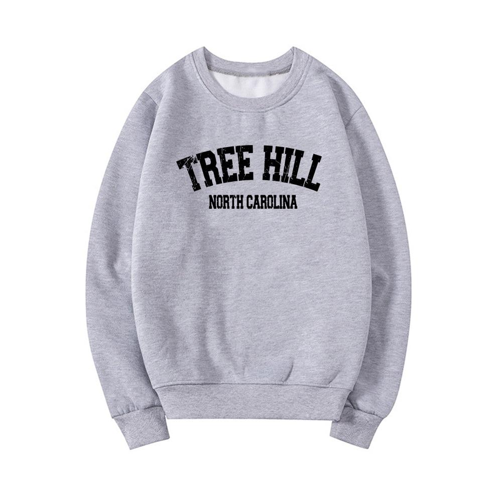 Tree Hill North Carolina Unisex Crewneck Sweatshirt College Style Tree Hill 90s Fan Location Pullover Crewneck Jumper Hoodies