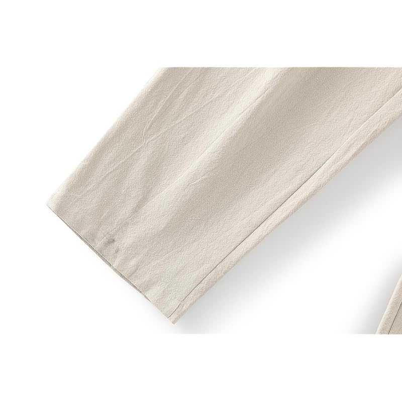 [JHIJSC] sarouel pants men's pants spring Relaxing cotton linen Plain color wide pants Fashionable big size (JP, alphabet, XL, gray)