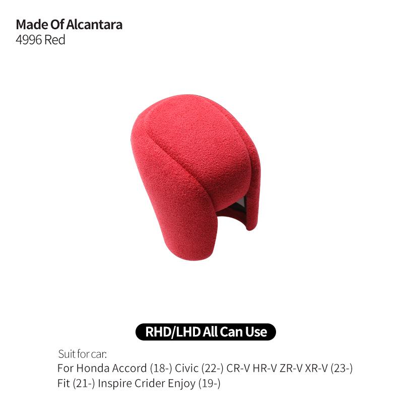 Made of Alcantara For Honda Accord / Civic / CR-V / HR-V Car Gear Shift Knob Change Lever Boot Cover Interior Tuning Accessories
