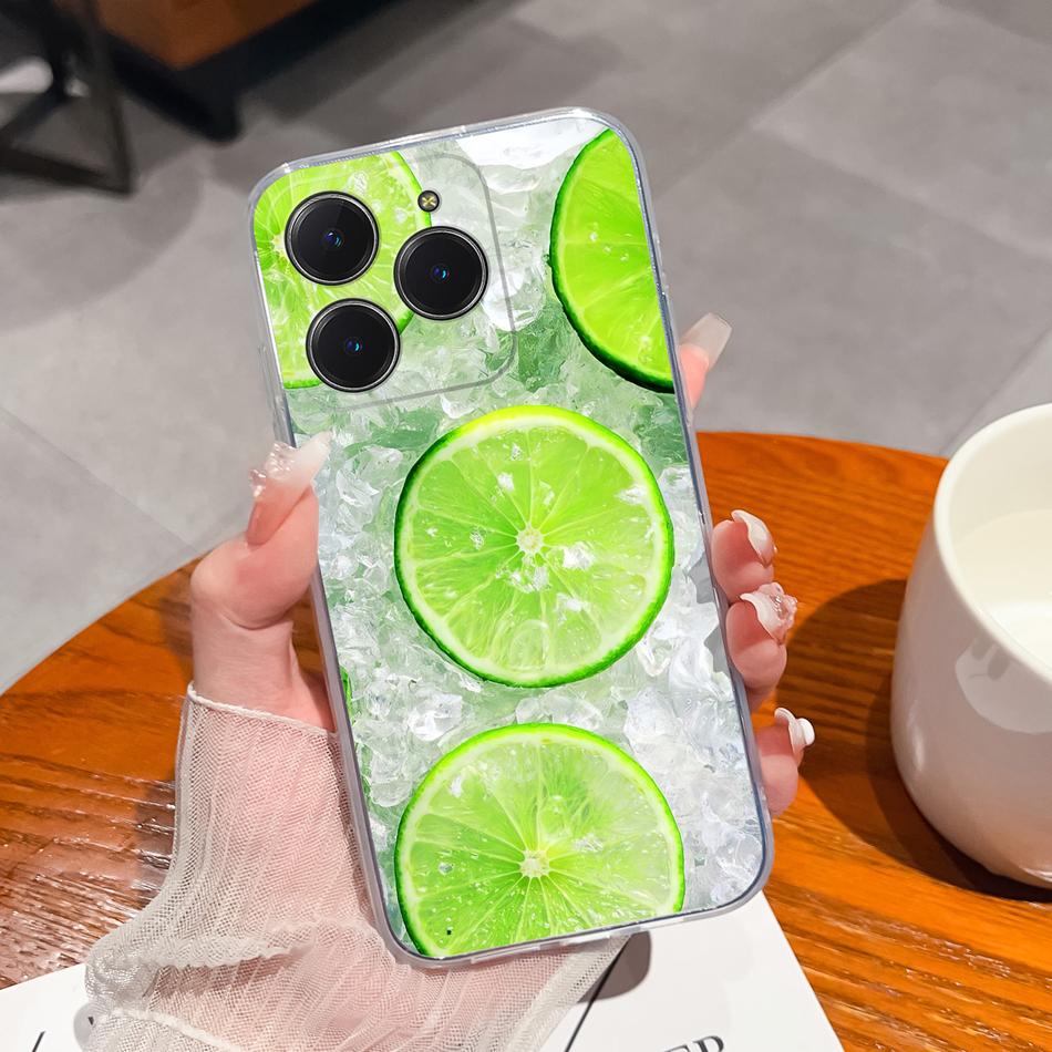 Simple Creative Case For Realme C63 C61 Transparent Back Cover For Realme C 61 C 63 Soft Slim Silicone Shockproof Funda Bumper