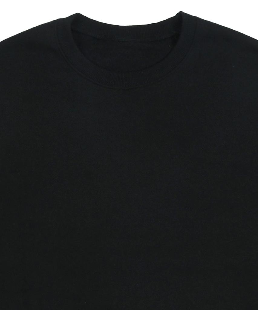 GRAVER [Unisex] Elbow Life Logo Heart Smile Sweatshirt_Black