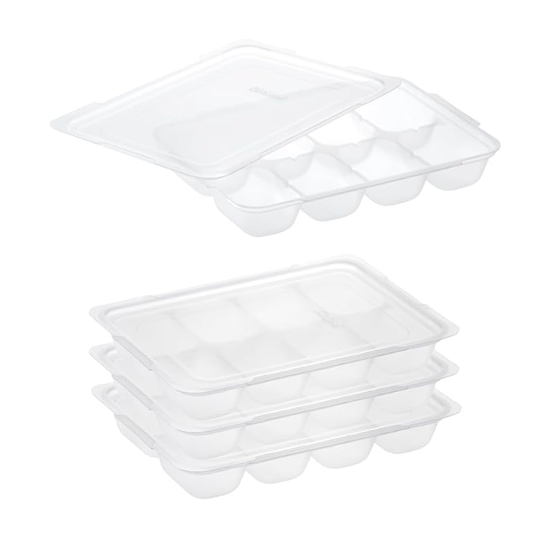 Richell Divided Freezing Block Tray R 25 (25ml per block, 8 blocks, 4 trays) Transparent