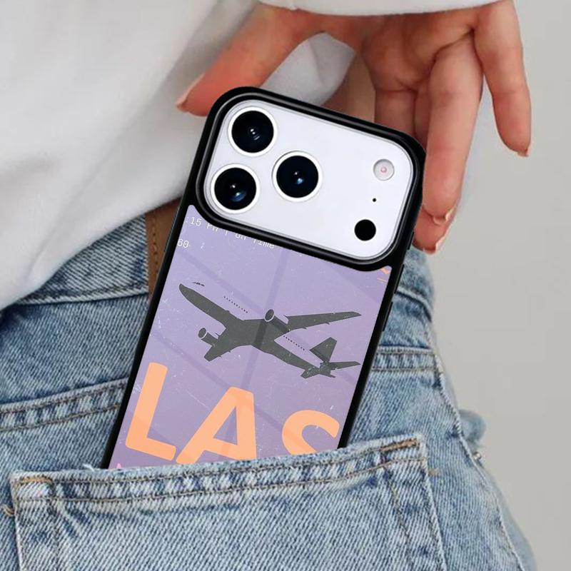 Funny Airport Code Phone Case for iPhone 16e 15 14 13 12 17 Pro Max Plus Air 17pro Cover Coque