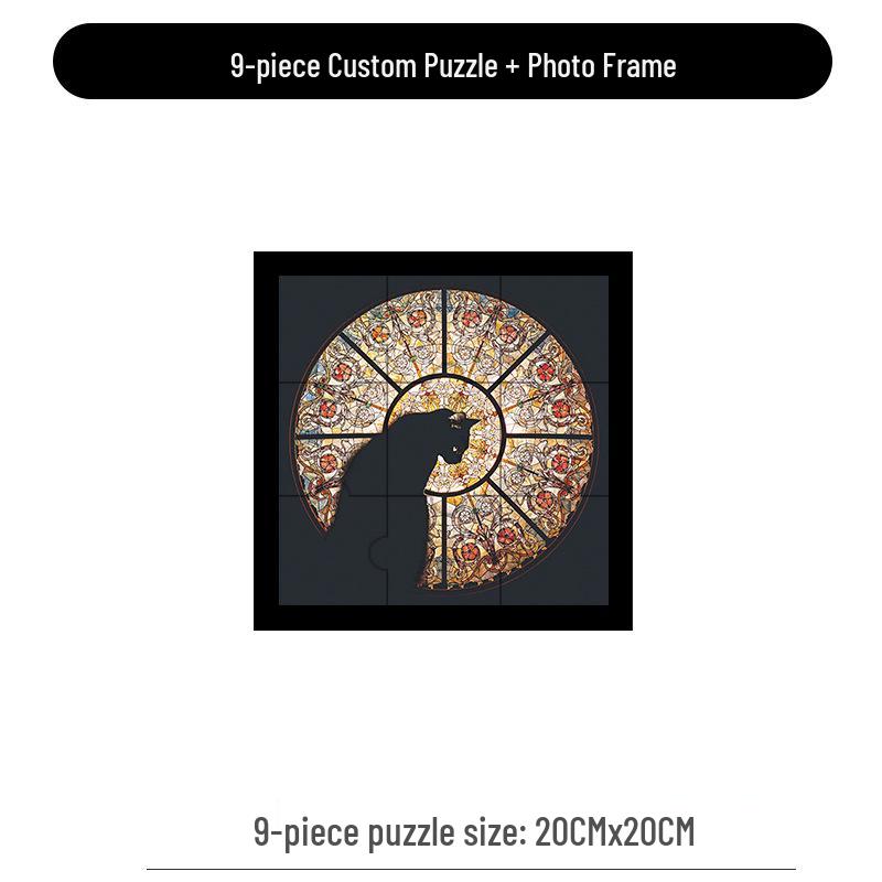 Church Cat 9x156-Piece Square Wooden Jigsaw Puzzle - Stress Relief Toy & Birthday Gift