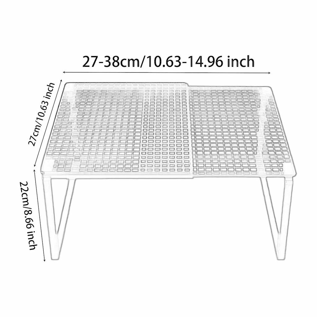 Expandable Cabinet Storage Shelf Kitchen Nonslip Pantry Organizer Rack Stand Riser for Plates Books Cups Under Sink Bathroom