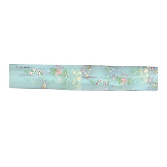 Lace Tulle Fabric Colorful Floral Embroidered Tulle Sewing Craft Fabric for DIY Size#M зелёный