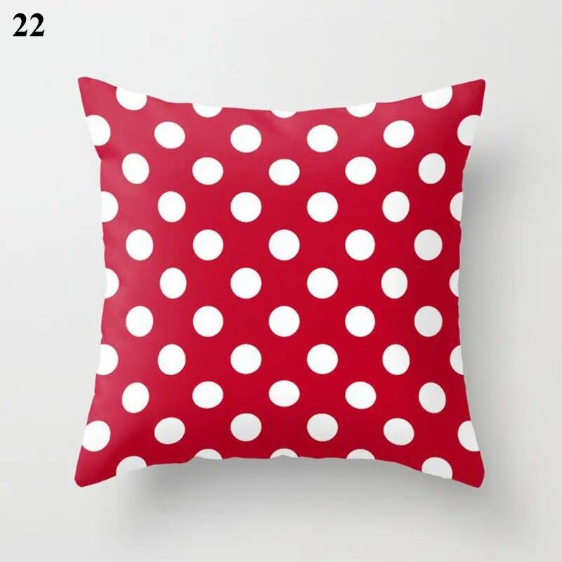 Red Cushion Cover Geometric Print Pillowcase  Wedding Decor