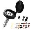100Pcs Hinged Plastic Screw Cap Cover Nuts Fold Snap Protective Cap Button Screw Wood Furniture Decorative Nuts Bolts Hardware