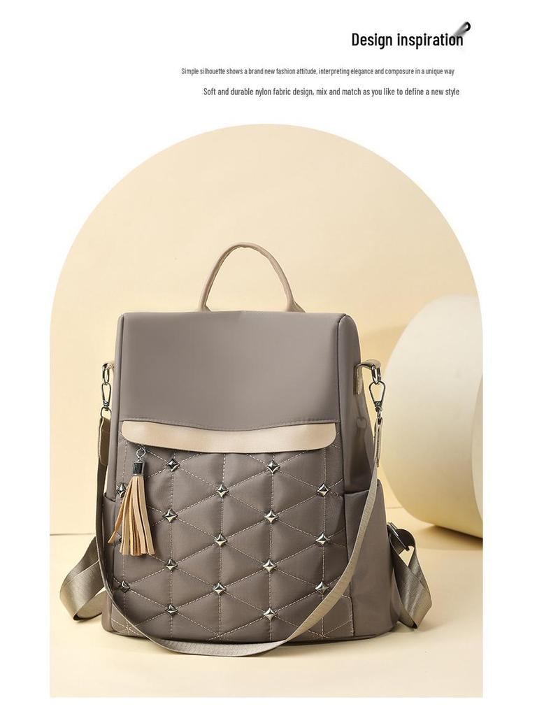 Korean-Inspired High-End Women's Urban Commuter Backpack - Fashionable & Spacious Schoolbag