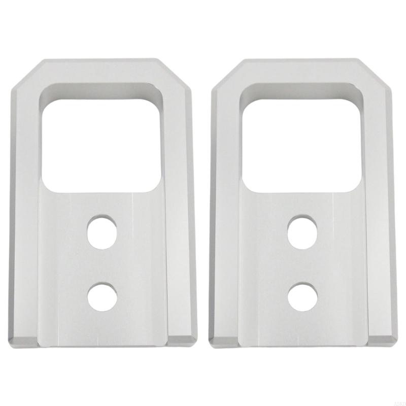 Pair T6061 Aluminum Front Tow Hooks Visibility Enhanced Tow Hooks Strong Front Tow Hook Upgrades for Multiple Vehicle серебряный