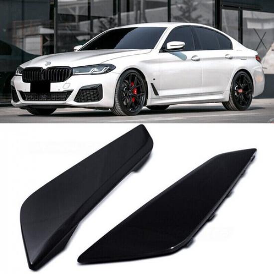 For 17-23 BMW 5 Series G30 G31 M550i Gloss Black Side Fender Air Duct Vent Trims