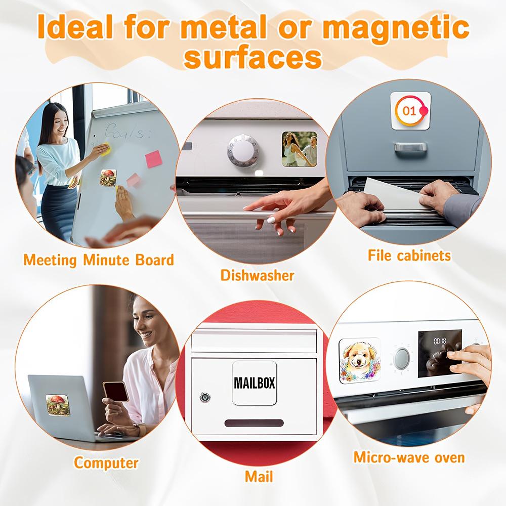 Sublimation Blank Fridge Magnet - DIY Soft Magnetic Square for Heat Transfer & Photo Printing with Free Shipping