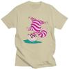 Cheshire Cat Animation Tshirts Short Sleeve Print T Shirt Unique Alice In Wonderland T-shirts Slim Cotton Tee Tops Unisex