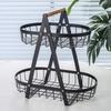 Wire Storage Basket Portable Metal Fruit Bowl Basket Fruit Stand for Kitchen Counter Bathroom Cabinet Dining Table Snacks