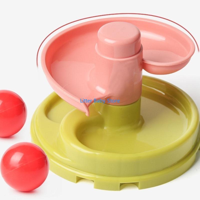 N80C Children'S Track Rotating Music Rolling Ball Stacking Music Toy