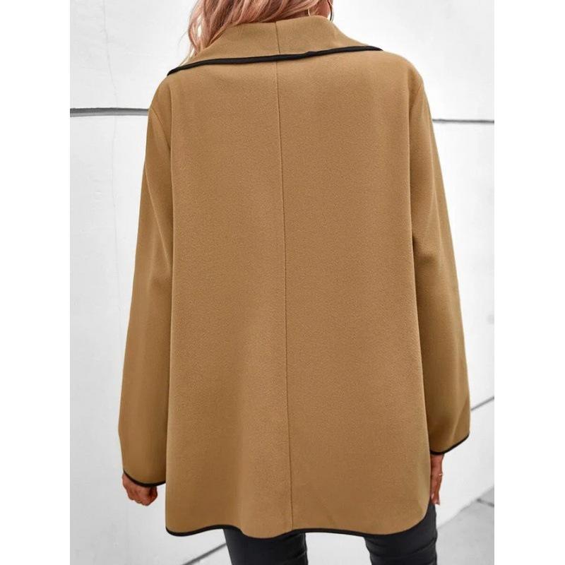 Autumn/Winter 2023 Women's Versatile Long-Sleeve Wool Coat