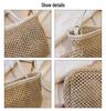 2025 Mini Pastoral Style Woven Crossbody Bag - Fresh Summer Knit Square Design