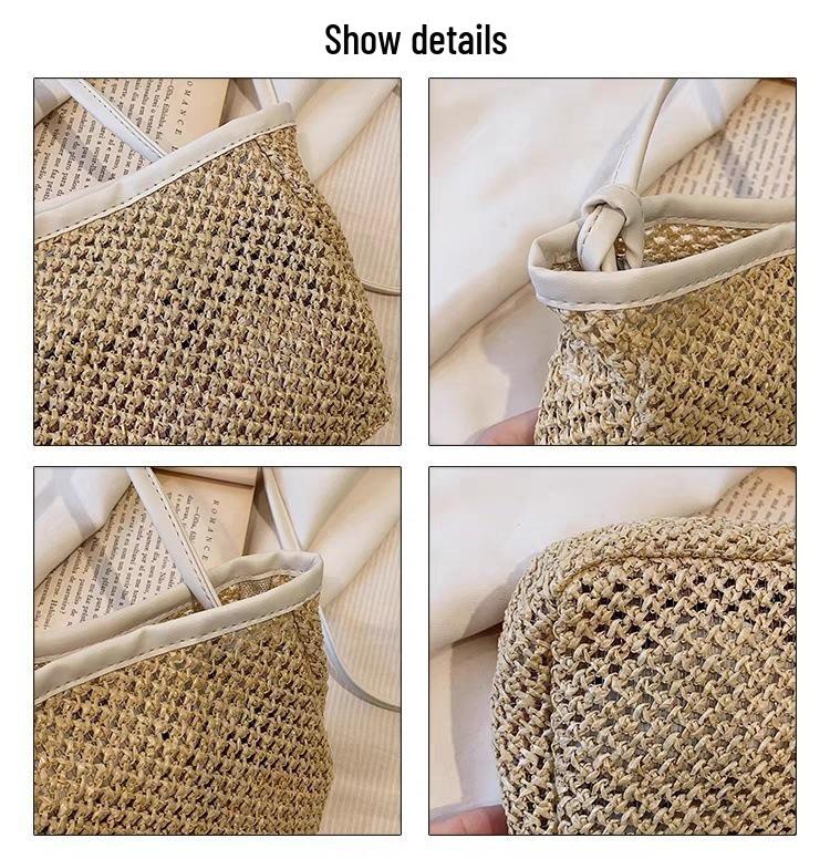 2025 Mini Pastoral Style Woven Crossbody Bag - Fresh Summer Knit Square Design
