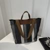 Contrasting Color Striped Tote Bag Women's Winter New Commute Large Capacity Casual Versatile Personalized Shoulder Bag